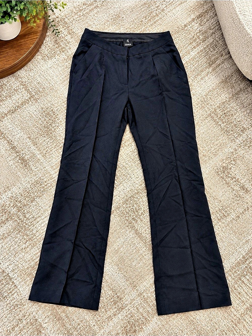 ZARA Wide Leg Pants in Black Size Small Like New